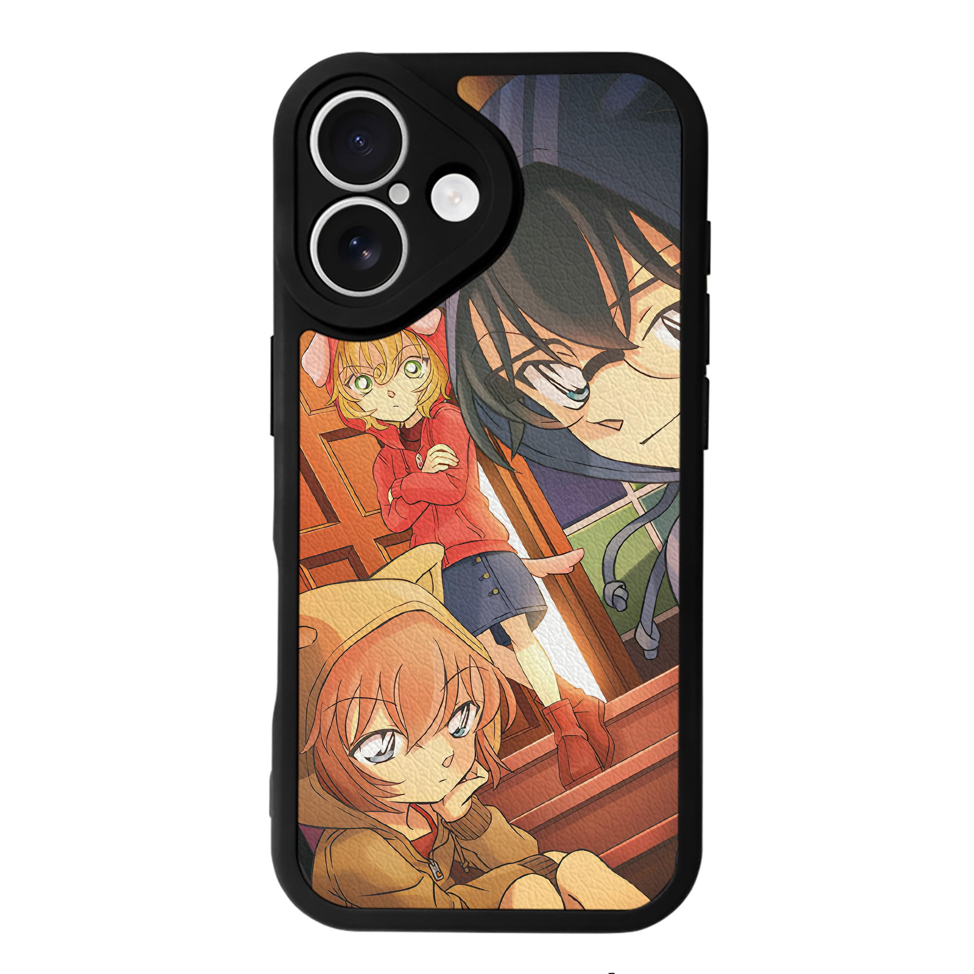 （画像用） 名探偵コナン Detective Conan 【iPhone 16シリーズ対応】シリコンスマホケース（レザー調） 材質：シリコン